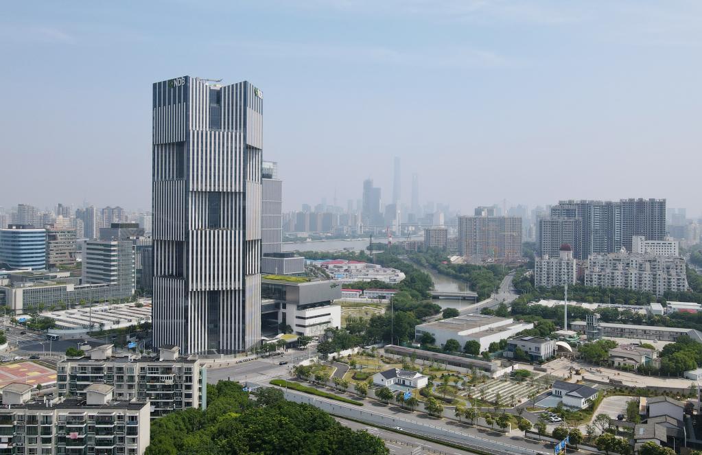 上海浦東的金磚國家新開發銀行總部大樓